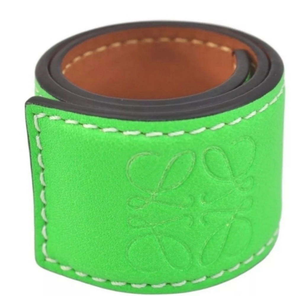NIB Loewe Neon Green Leather Bracelet - Picture 5 of 6